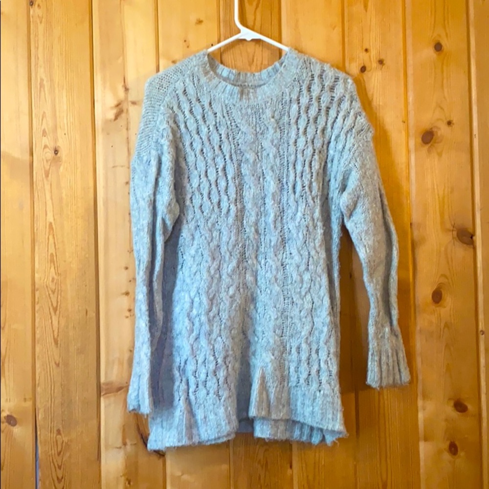 AEO Classic oversized grey crew neck sweater